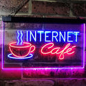 ADVPRO Internet Cafe WiFi Coffee Shop Dual Color LED Neon Sign st6-i2471 - Red & Blue