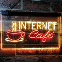 ADVPRO Internet Cafe WiFi Coffee Shop Dual Color LED Neon Sign st6-i2471 - Red & Yellow