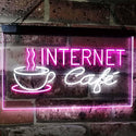 ADVPRO Internet Cafe WiFi Coffee Shop Dual Color LED Neon Sign st6-i2471 - White & Purple