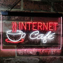 ADVPRO Internet Cafe WiFi Coffee Shop Dual Color LED Neon Sign st6-i2471 - White & Red