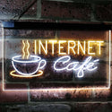 ADVPRO Internet Cafe WiFi Coffee Shop Dual Color LED Neon Sign st6-i2471 - White & Yellow