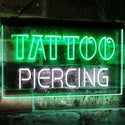 ADVPRO Tattoo Piercing Art Inked Shop Display Dual Color LED Neon Sign st6-i2482 - White & Green
