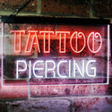 ADVPRO Tattoo Piercing Art Inked Shop Display Dual Color LED Neon Sign st6-i2482 - White & Orange