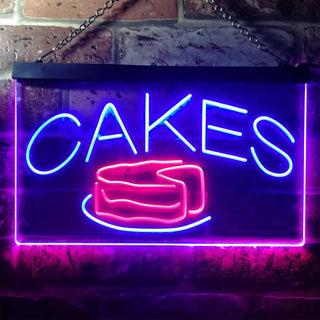 ADVPRO Cake Shop Dual Color LED Neon Sign st6-i2483 - Red & Blue