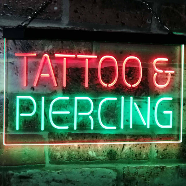 ADVPRO Tattoo Piercing Get Inked Shop Open Dual Color LED Neon Sign st6-i2484 - Green & Red