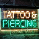 ADVPRO Tattoo Piercing Get Inked Shop Open Dual Color LED Neon Sign st6-i2484 - Green & Yellow