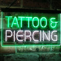 ADVPRO Tattoo Piercing Get Inked Shop Open Dual Color LED Neon Sign st6-i2484 - White & Green