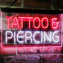 ADVPRO Tattoo Piercing Get Inked Shop Open Dual Color LED Neon Sign st6-i2484 - White & Red