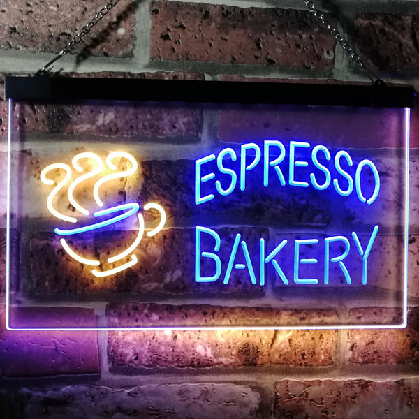 ADVPRO Espresso Coffee Bakery Shop Dual Color LED Neon Sign st6-i2497 - Blue & Yellow