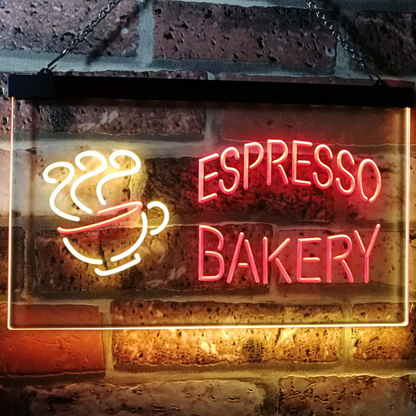 ADVPRO Espresso Coffee Bakery Shop Dual Color LED Neon Sign st6-i2497 - Red & Yellow