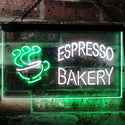 ADVPRO Espresso Coffee Bakery Shop Dual Color LED Neon Sign st6-i2497 - White & Green