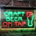 ADVPRO Craft Beer On Tap Bar Dual Color LED Neon Sign st6-i2507 - Green & Red