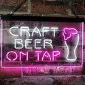 ADVPRO Craft Beer On Tap Bar Dual Color LED Neon Sign st6-i2507 - White & Purple