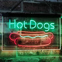 ADVPRO Hot Dogs Cafe Kitchen Decor Dual Color LED Neon Sign st6-i2519 - Green & Red