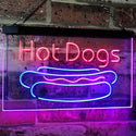 ADVPRO Hot Dogs Cafe Kitchen Decor Dual Color LED Neon Sign st6-i2519 - Red & Blue