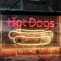 ADVPRO Hot Dogs Cafe Kitchen Decor Dual Color LED Neon Sign st6-i2519 - Red & Yellow