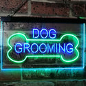 ADVPRO Dog Grooming Bone Dog Lover Dual Color LED Neon Sign st6-i2529 - Green & Blue