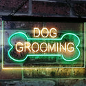 ADVPRO Dog Grooming Bone Dog Lover Dual Color LED Neon Sign st6-i2529 - Green & Yellow