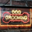 ADVPRO Dog Grooming Bone Dog Lover Dual Color LED Neon Sign st6-i2529 - Red & Yellow
