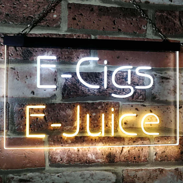 ADVPRO E-Juice Indoor Display Shop Dual Color LED Neon Sign st6-i2532 - White & Yellow