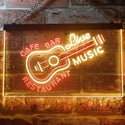 ADVPRO Guitar Live Music Cafe Bar Restaurant Beer Dual Color LED Neon Sign st6-i2544 - Red & Yellow