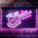 ADVPRO Guitar Live Music Cafe Bar Restaurant Beer Dual Color LED Neon Sign st6-i2544 - White & Purple