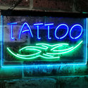 ADVPRO Tattoo Art Studio Ink Display Dual Color LED Neon Sign st6-i2550 - Green & Blue