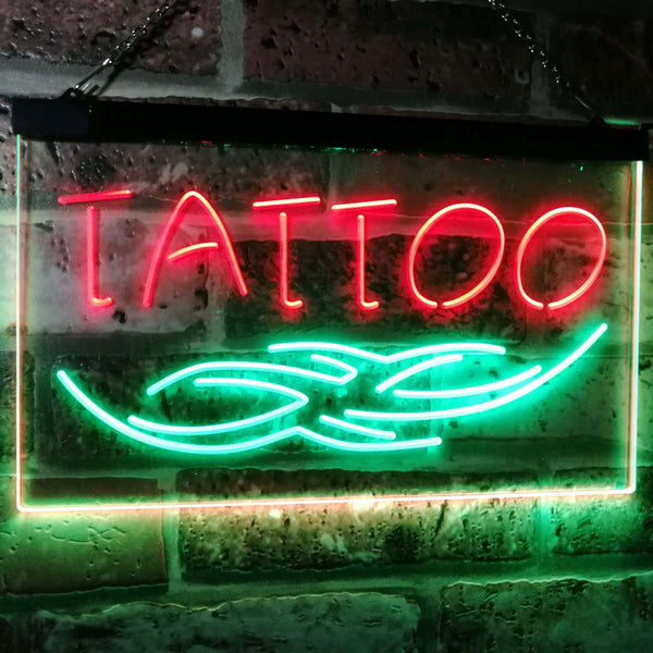 ADVPRO Tattoo Art Studio Ink Display Dual Color LED Neon Sign st6-i2550 - Green & Red