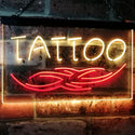 ADVPRO Tattoo Art Studio Ink Display Dual Color LED Neon Sign st6-i2550 - Red & Yellow