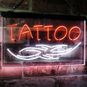 ADVPRO Tattoo Art Studio Ink Display Dual Color LED Neon Sign st6-i2550 - White & Orange