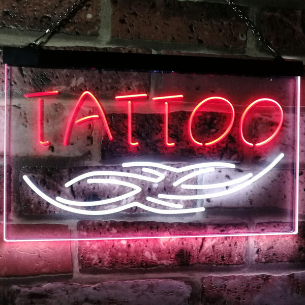 ADVPRO Tattoo Art Studio Ink Display Dual Color LED Neon Sign st6-i2550 - White & Red