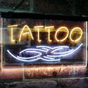 ADVPRO Tattoo Art Studio Ink Display Dual Color LED Neon Sign st6-i2550 - White & Yellow