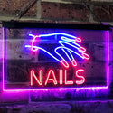 ADVPRO Nails Beauty Salon Indoor Display Dual Color LED Neon Sign st6-i2553 - Blue & Red