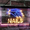 ADVPRO Nails Beauty Salon Indoor Display Dual Color LED Neon Sign st6-i2553 - Blue & Yellow