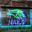 ADVPRO Nails Beauty Salon Indoor Display Dual Color LED Neon Sign st6-i2553 - Green & Blue