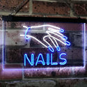 ADVPRO Nails Beauty Salon Indoor Display Dual Color LED Neon Sign st6-i2553 - White & Blue