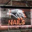 ADVPRO Nails Beauty Salon Indoor Display Dual Color LED Neon Sign st6-i2553 - White & Orange