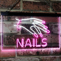 ADVPRO Nails Beauty Salon Indoor Display Dual Color LED Neon Sign st6-i2553 - White & Purple