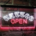 ADVPRO Tattoo Open Walk-in-Welcome Decor Display Dual Color LED Neon Sign st6-i2555 - White & Red