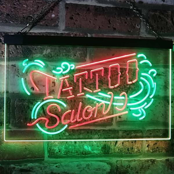 ADVPRO Tattoo Salon Indoor Display Dual Color LED Neon Sign st6-i2556 - Green & Red