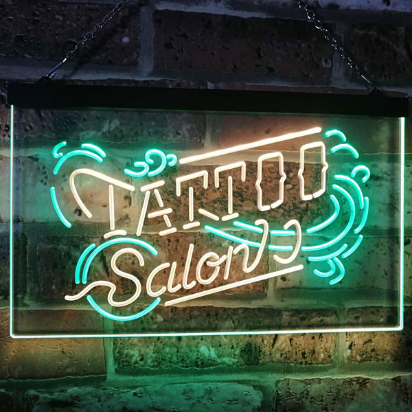 ADVPRO Tattoo Salon Indoor Display Dual Color LED Neon Sign st6-i2556 - Green & Yellow
