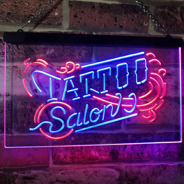 ADVPRO Tattoo Salon Indoor Display Dual Color LED Neon Sign st6-i2556 - Red & Blue