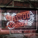 ADVPRO Tattoo Salon Indoor Display Dual Color LED Neon Sign st6-i2556 - White & Orange