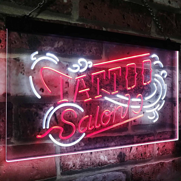 ADVPRO Tattoo Salon Indoor Display Dual Color LED Neon Sign st6-i2556 - White & Red