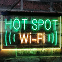 ADVPRO Wi-Fi Hot Spot Display Dual Color LED Neon Sign st6-i2571 - Green & Yellow