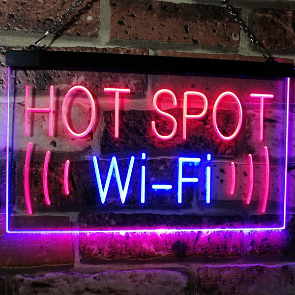 ADVPRO Wi-Fi Hot Spot Display Dual Color LED Neon Sign st6-i2571 - Red & Blue