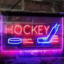 ADVPRO Hockey Sport Man Cave Bar Room Dual Color LED Neon Sign st6-i2577 - Blue & Red