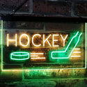 ADVPRO Hockey Sport Man Cave Bar Room Dual Color LED Neon Sign st6-i2577 - Green & Yellow