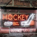 ADVPRO Hockey Sport Man Cave Bar Room Dual Color LED Neon Sign st6-i2577 - White & Orange