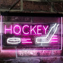ADVPRO Hockey Sport Man Cave Bar Room Dual Color LED Neon Sign st6-i2577 - White & Purple